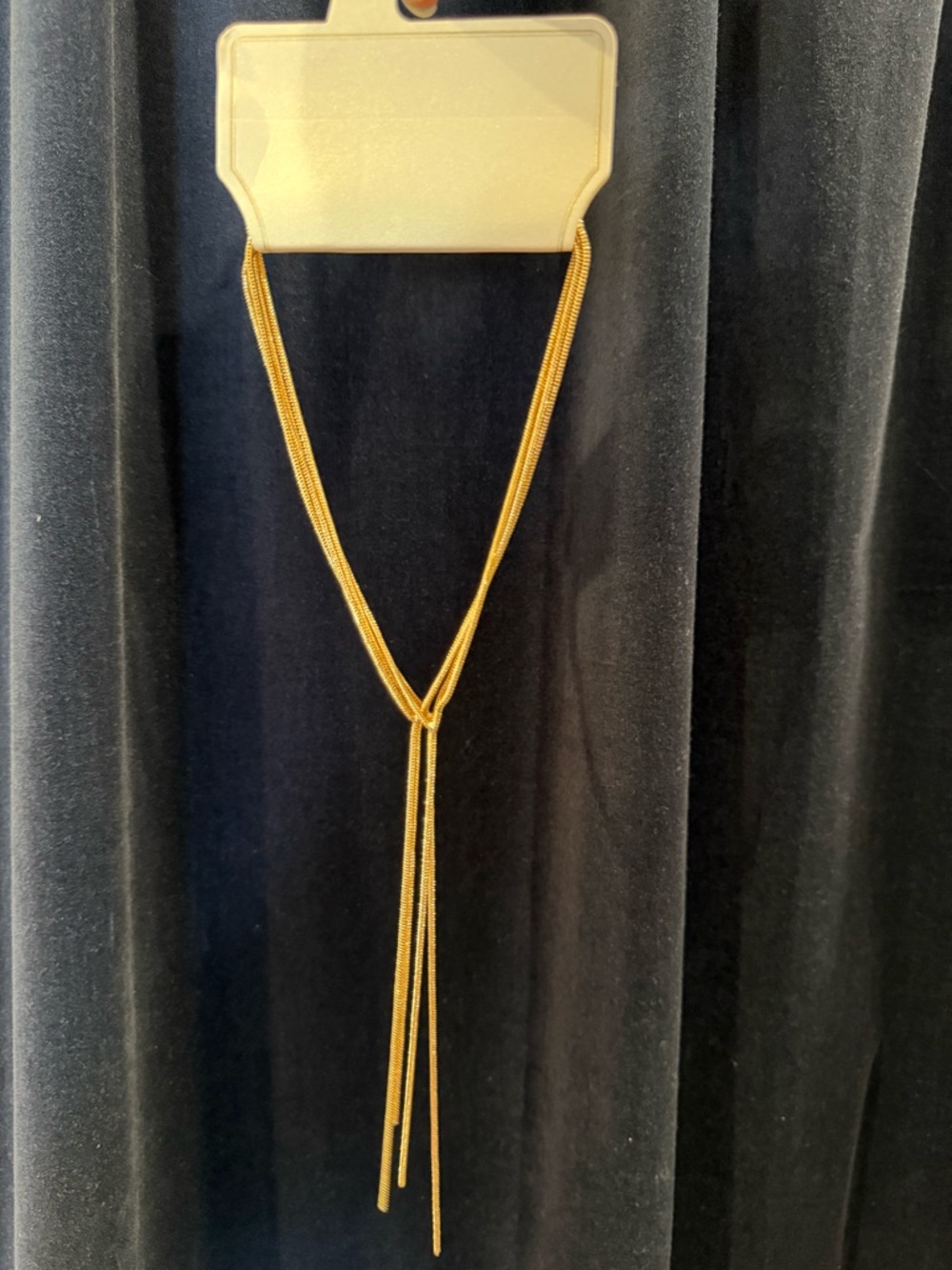 NWT Rose Gold-Tone Lariat Necklace - Elegant Women's Jewelry